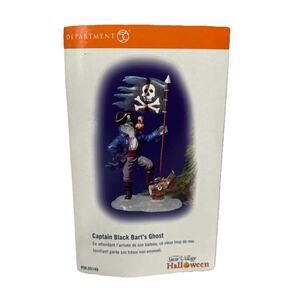 Department 56 CAPTAIN BLACK BART'S GHOST Snow Village Halloween Pirate 55149 Box